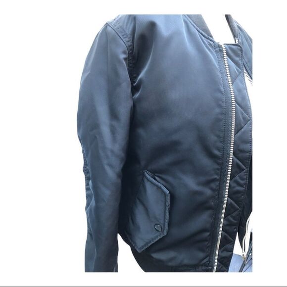 𝅺ARITZIA Wilfred Free Avion Black Bomber Jacket EUC - Picture 6 of 13